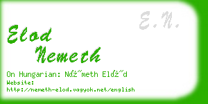 elod nemeth business card